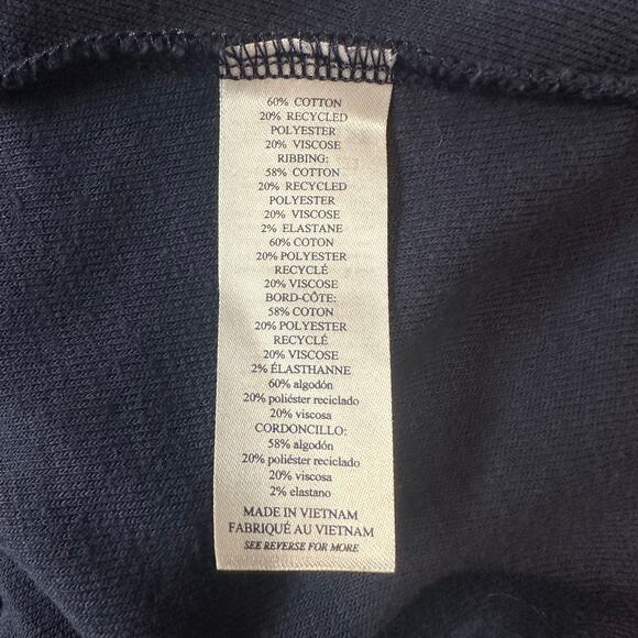 Faherty Beach Fleece Quarter Zip Sweatshirt Striped Jacket Navy Blue White - Picture 14 of 16